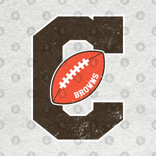 Big Bold Cleveland Browns Monogram by Rad Love